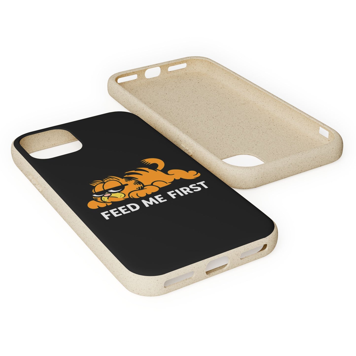 Biodegradable Phone Cases with 'Feed Me First' Design, Eco-Friendly Accessories, Cat Lovers Gift, Funny Phone Supply, Sustainable Case