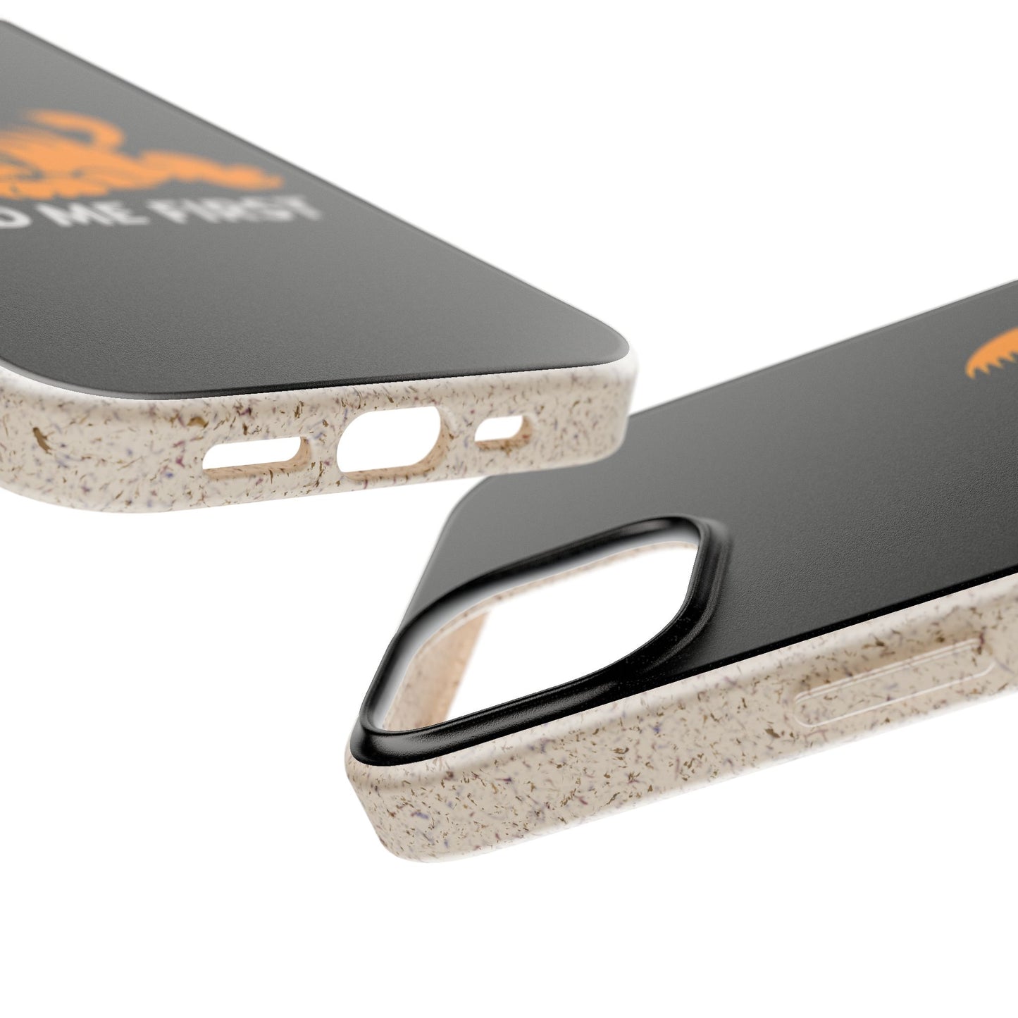 Biodegradable Phone Cases with 'Feed Me First' Design, Eco-Friendly Accessories, Cat Lovers Gift, Funny Phone Supply, Sustainable Case