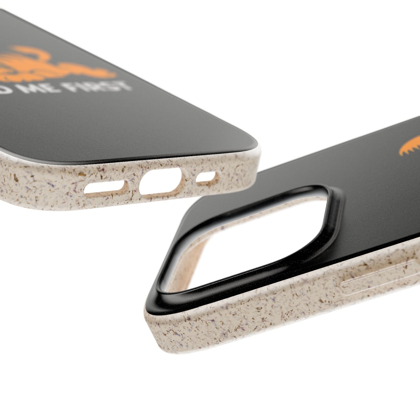 Biodegradable Phone Cases with 'Feed Me First' Design, Eco-Friendly Accessories, Cat Lovers Gift, Funny Phone Supply, Sustainable Case