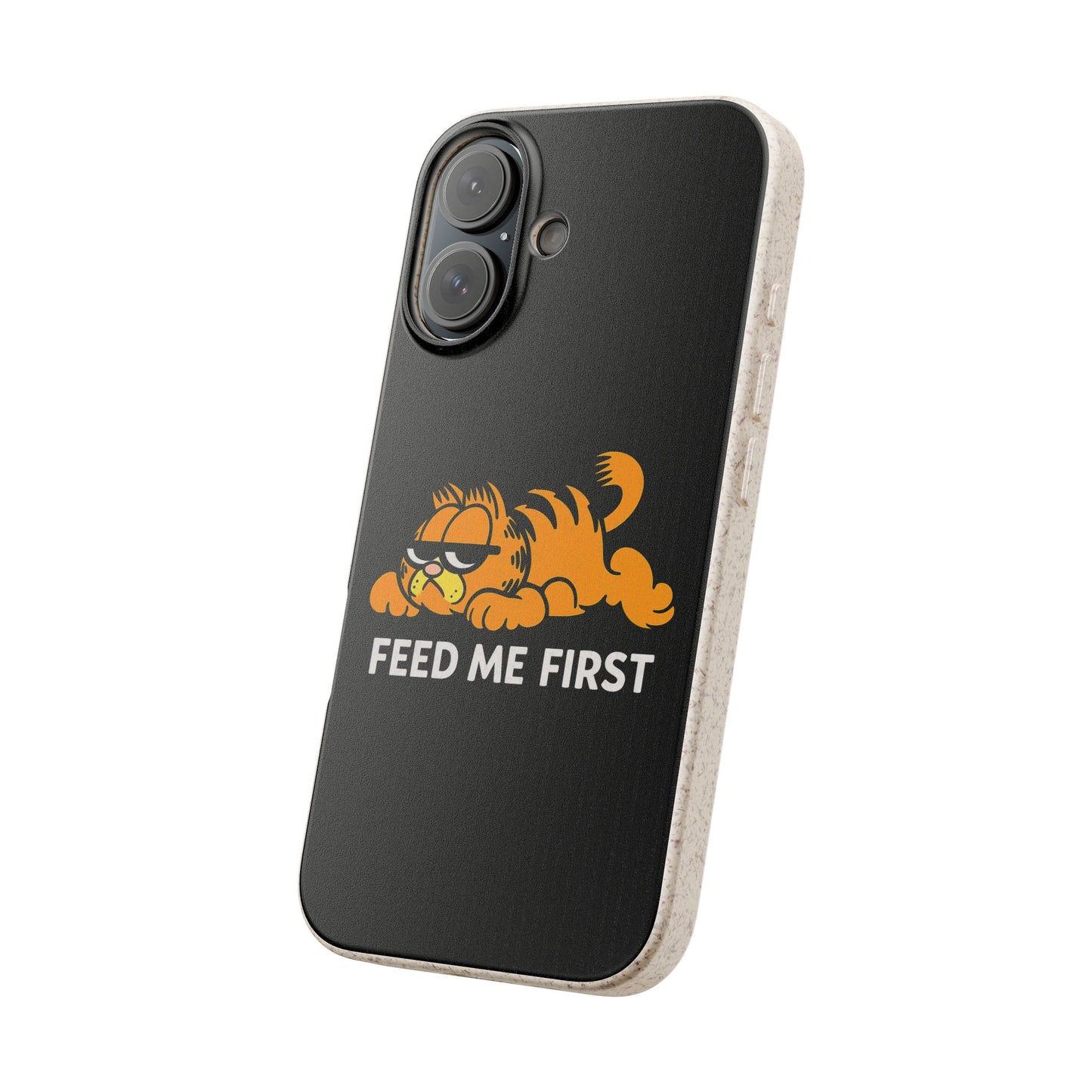 Biodegradable Phone Cases with 'Feed Me First' Design, Eco-Friendly Accessories, Cat Lovers Gift, Funny Phone Supply, Sustainable Case