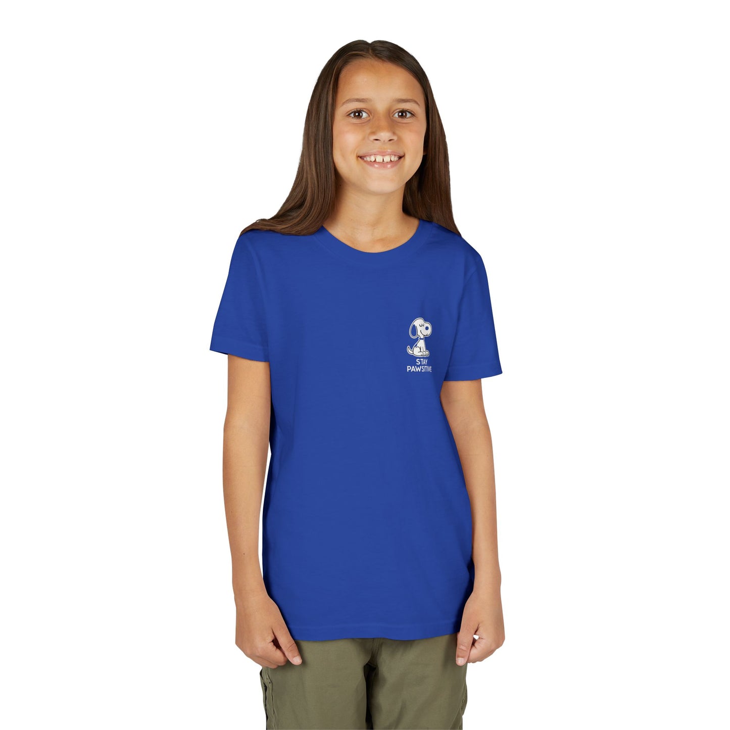 Youth Short Sleeve Tee with Stay Positive Design, Cool Kids Shirt, Motivational Gift, Back to School Outfit, Trendy Graphic Tee