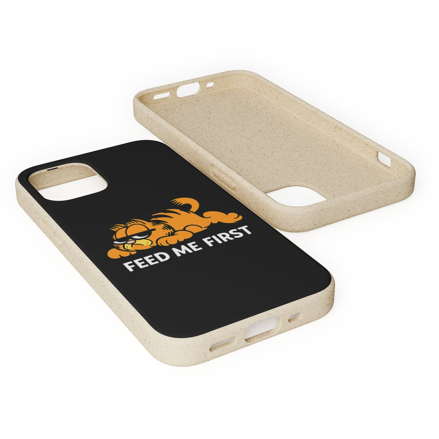 Biodegradable Phone Cases with 'Feed Me First' Design, Eco-Friendly Accessories, Cat Lovers Gift, Funny Phone Supply, Sustainable Case