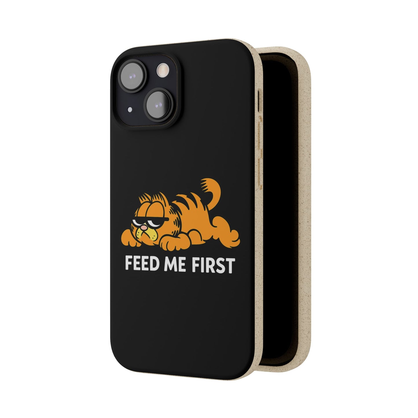 Biodegradable Phone Cases with 'Feed Me First' Design, Eco-Friendly Accessories, Cat Lovers Gift, Funny Phone Supply, Sustainable Case