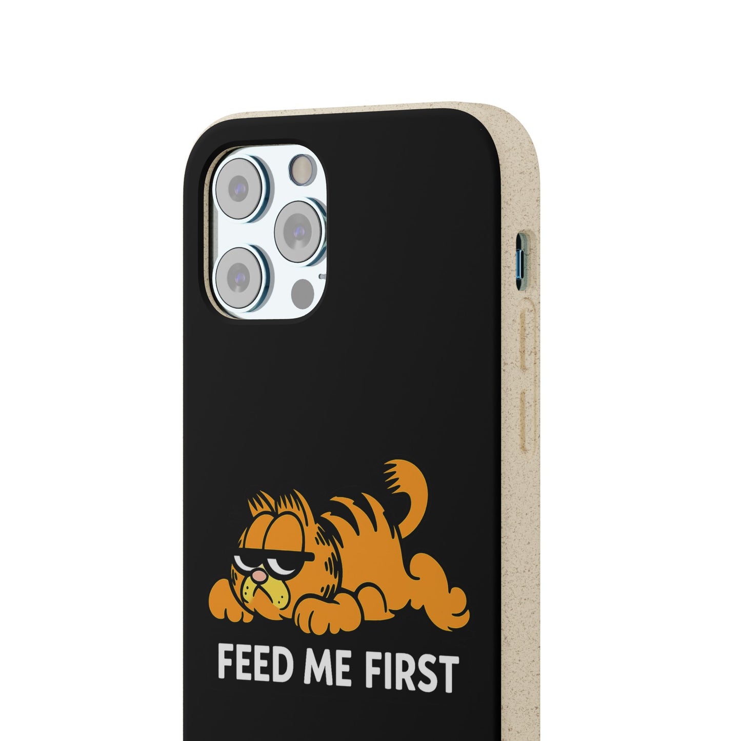 Biodegradable Phone Cases with 'Feed Me First' Design, Eco-Friendly Accessories, Cat Lovers Gift, Funny Phone Supply, Sustainable Case