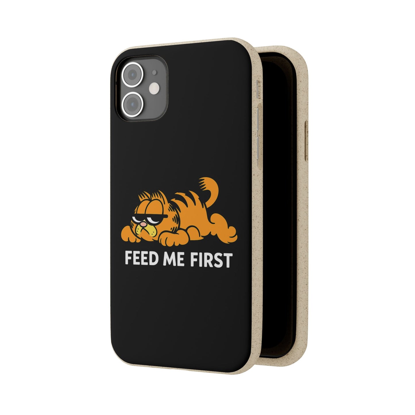 Biodegradable Phone Cases with 'Feed Me First' Design, Eco-Friendly Accessories, Cat Lovers Gift, Funny Phone Supply, Sustainable Case