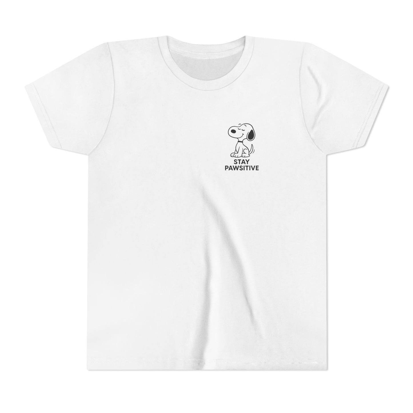 Youth Short Sleeve Tee - Stay Paw-sitive, Kids T-Shirt, Funny Animal Tee, Gift for Pet Lovers, Birthday Party Wear, Cute Summer Top
