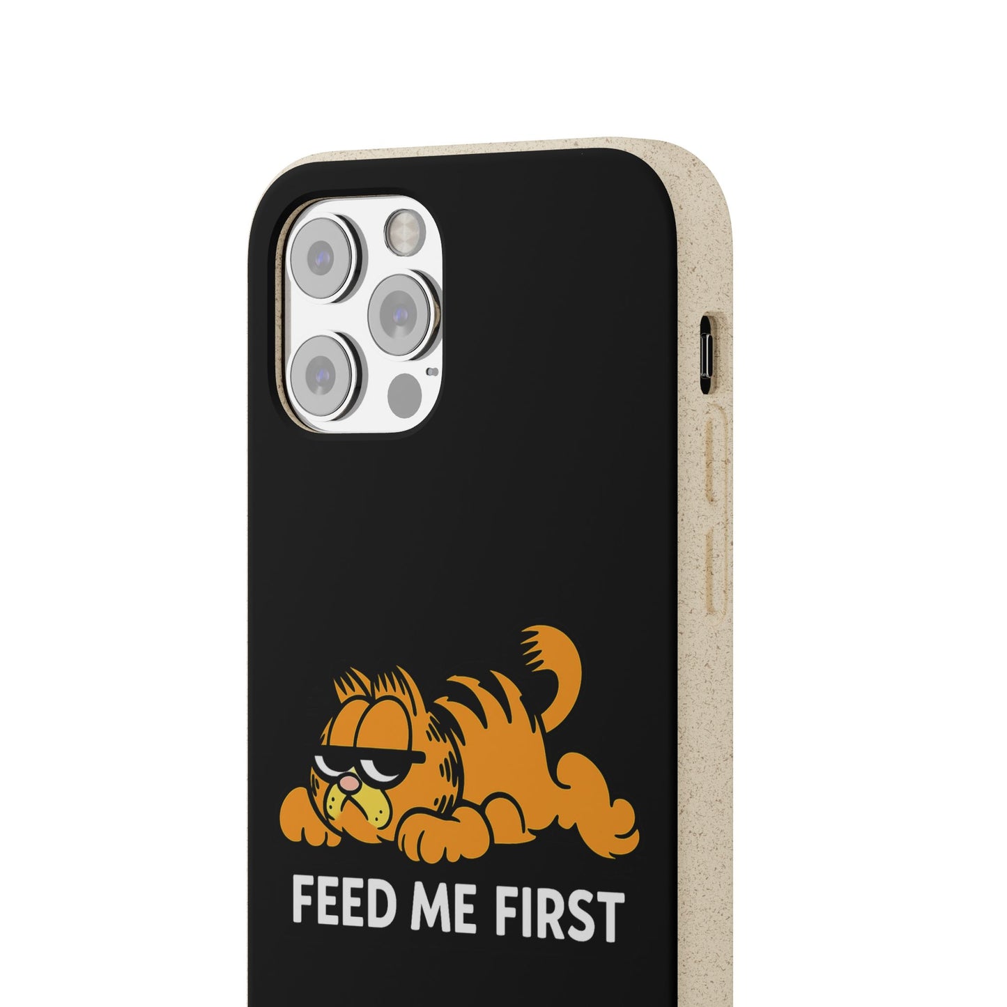 Biodegradable Phone Cases with 'Feed Me First' Design, Eco-Friendly Accessories, Cat Lovers Gift, Funny Phone Supply, Sustainable Case