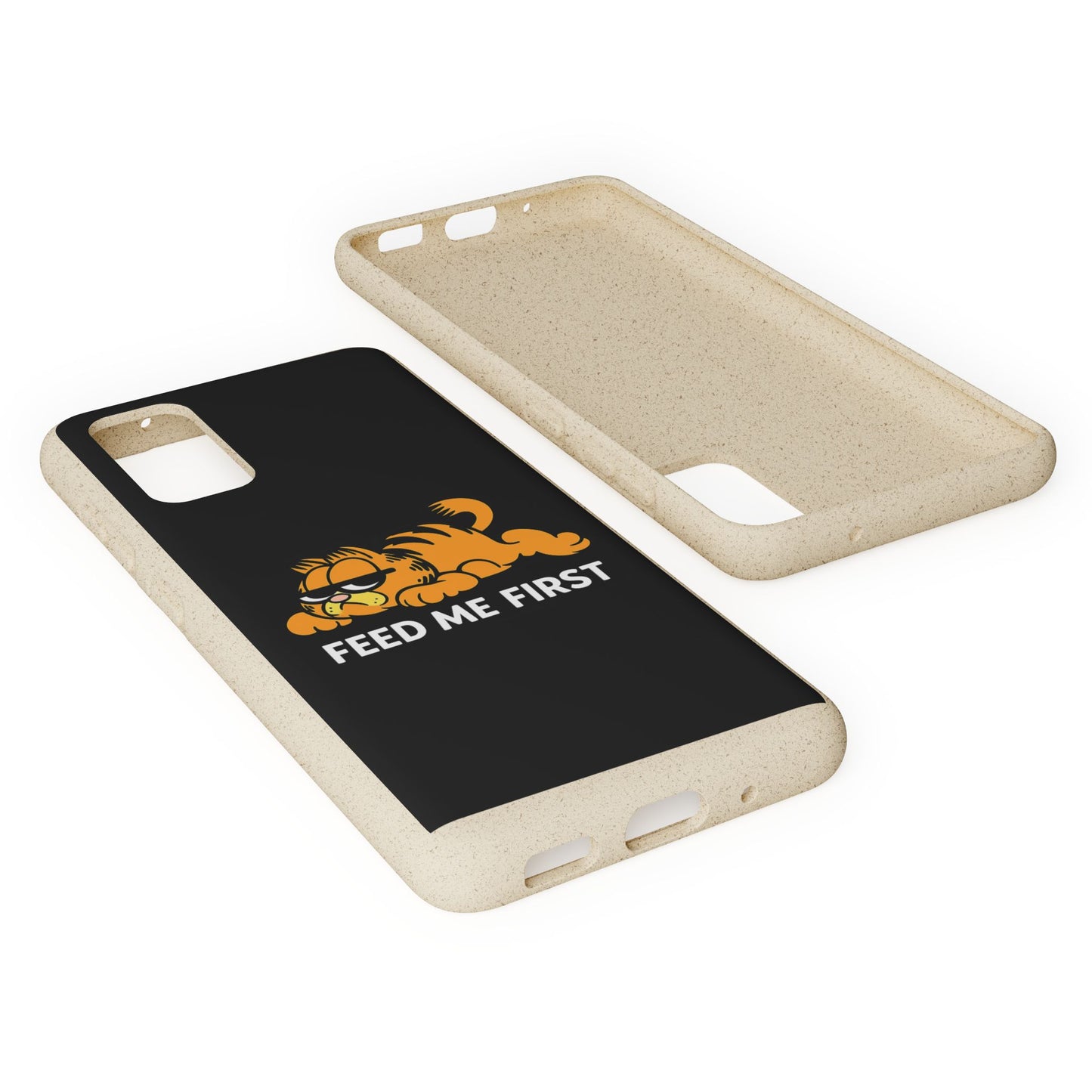 Biodegradable Phone Cases with 'Feed Me First' Design, Eco-Friendly Accessories, Cat Lovers Gift, Funny Phone Supply, Sustainable Case