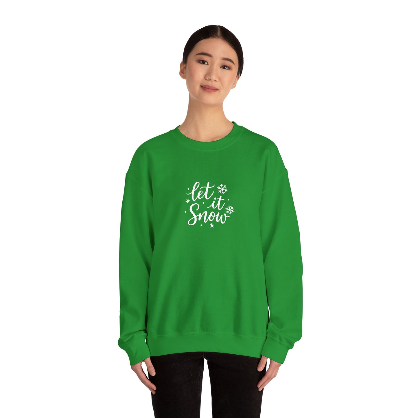 Christmas Crewneck Sweatshirt - Cute 'Let it Snow' Design by PurePaws