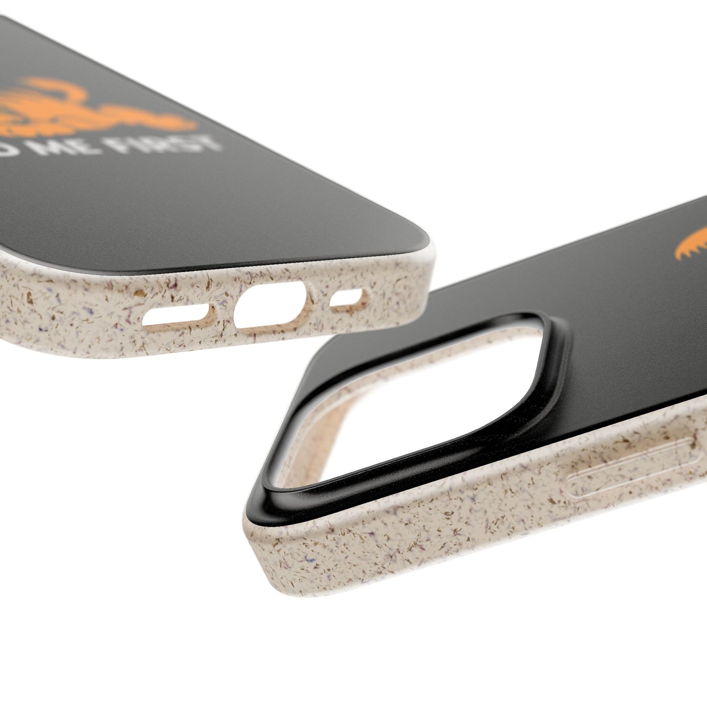 Biodegradable Phone Cases with 'Feed Me First' Design, Eco-Friendly Accessories, Cat Lovers Gift, Funny Phone Supply, Sustainable Case