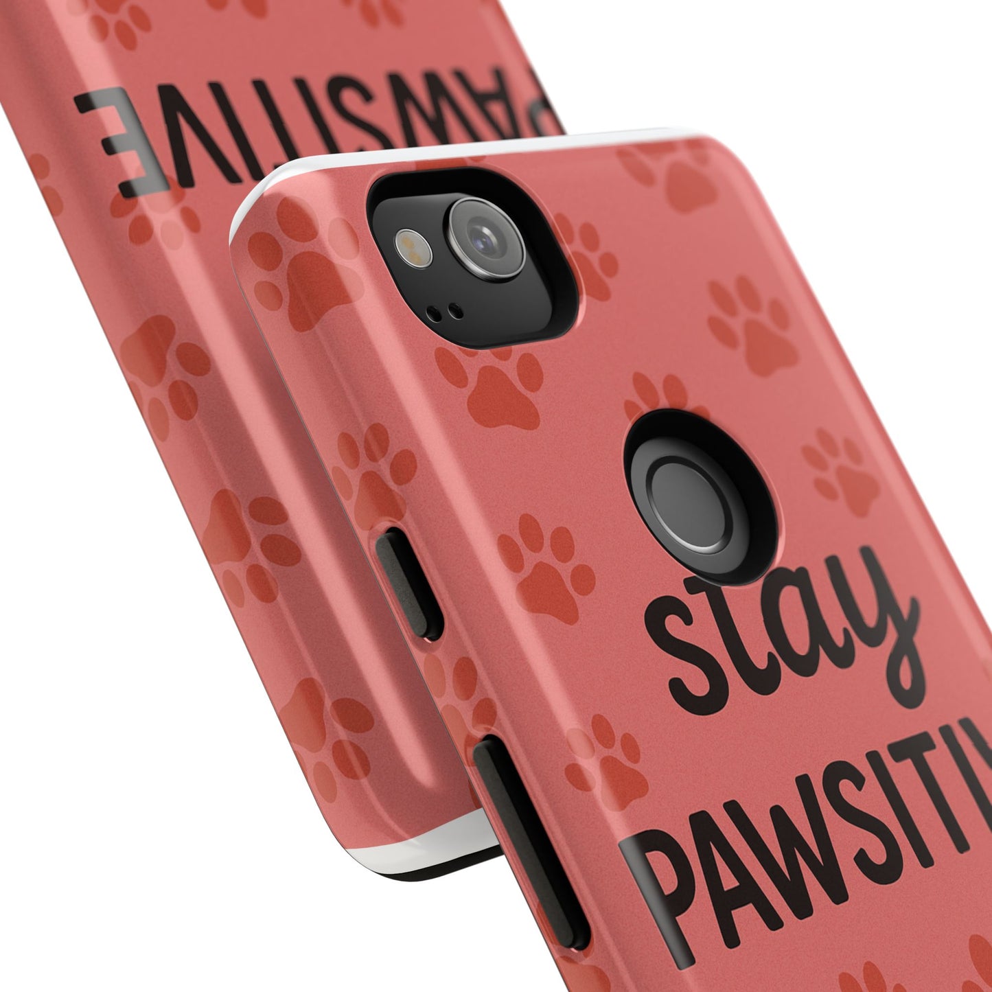 Paw Print Phone Case | Stay Pawsitive | Dog Lover Gift, Pet Owner Accessory, Cute Phone Cover for Dog Moms, Animal Lover Gift