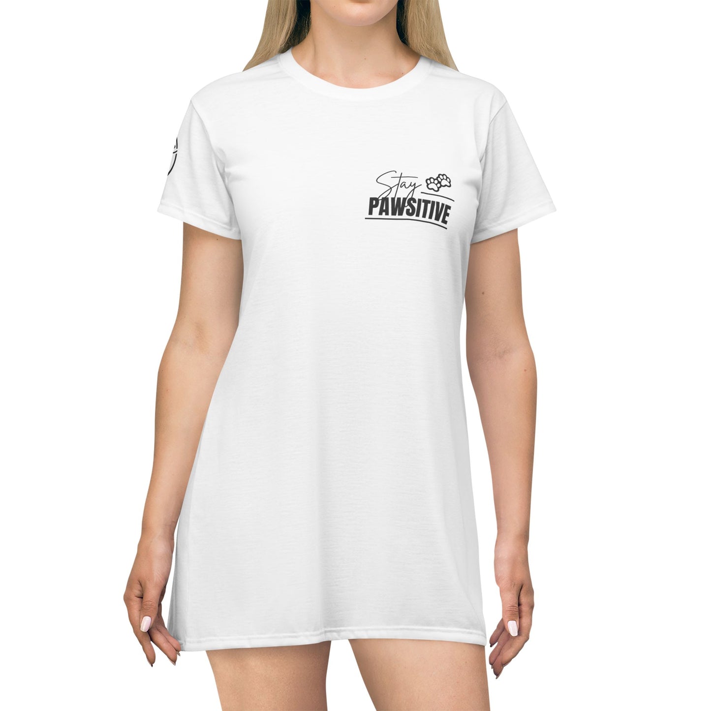 Pawsitive T-Shirt Dress - Stay Pawsitive From PurePaws
