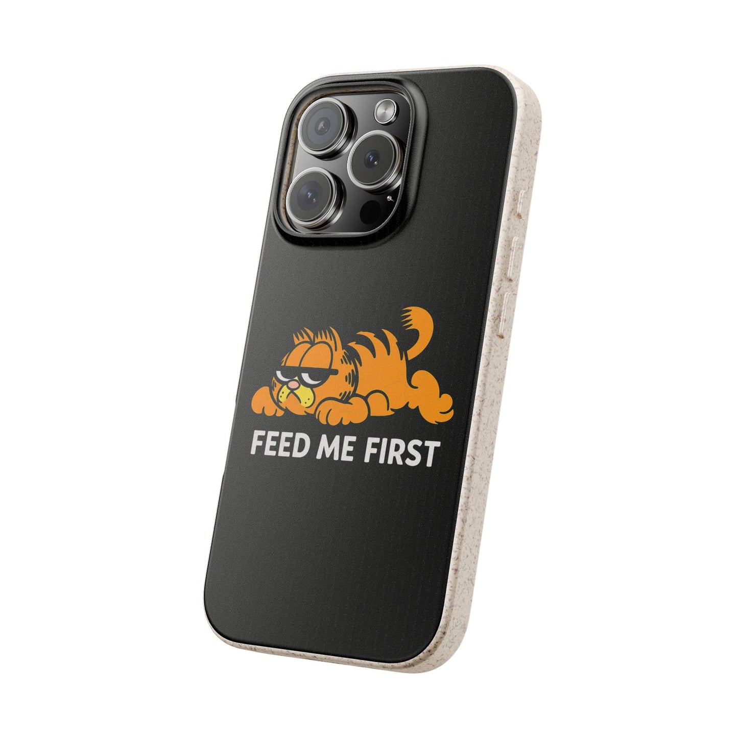 Biodegradable Phone Cases with 'Feed Me First' Design, Eco-Friendly Accessories, Cat Lovers Gift, Funny Phone Supply, Sustainable Case