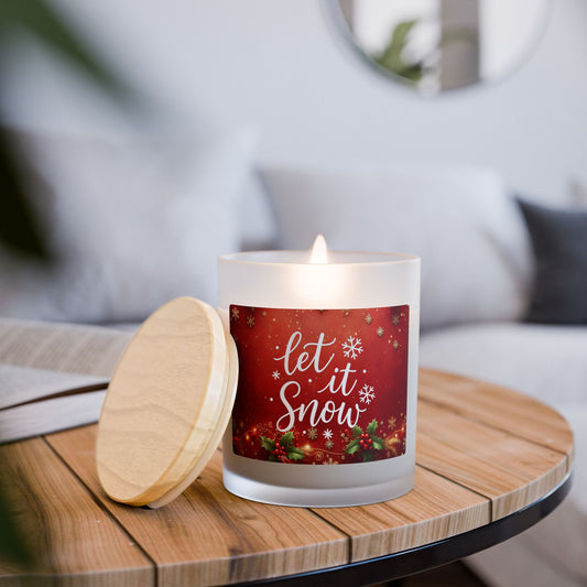 Winter Wonderland Candle, Holiday Gift, Festive Decoration, Home Fragrance, Let it Snow Design