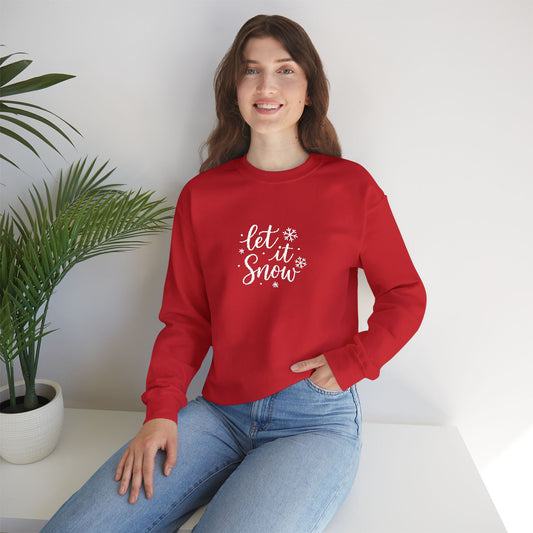 Christmas Crewneck Sweatshirt - Cute 'Let it Snow' Design by PurePaws