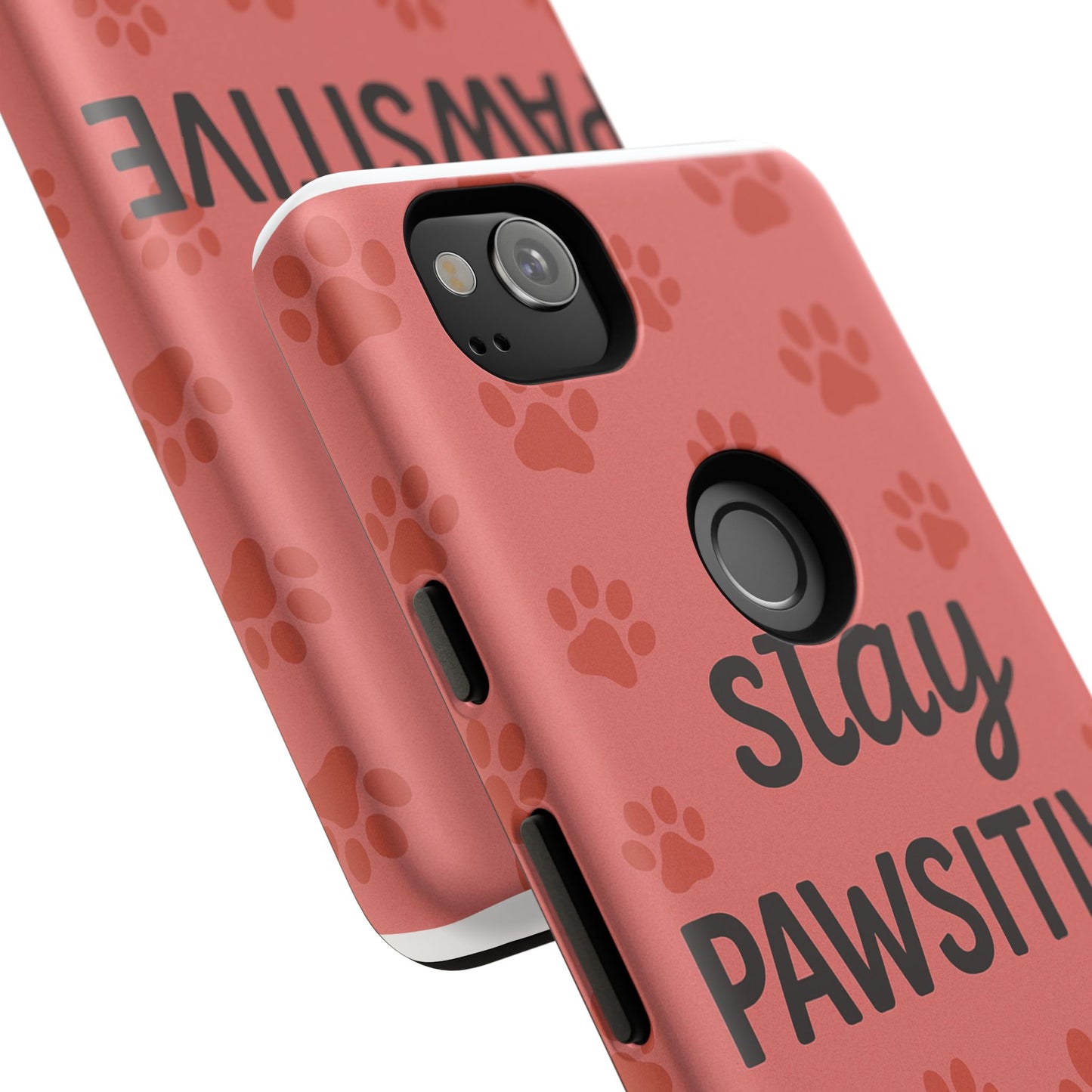 Paw Print Phone Case | Stay Pawsitive | Dog Lover Gift, Pet Owner Accessory, Cute Phone Cover for Dog Moms, Animal Lover Gift