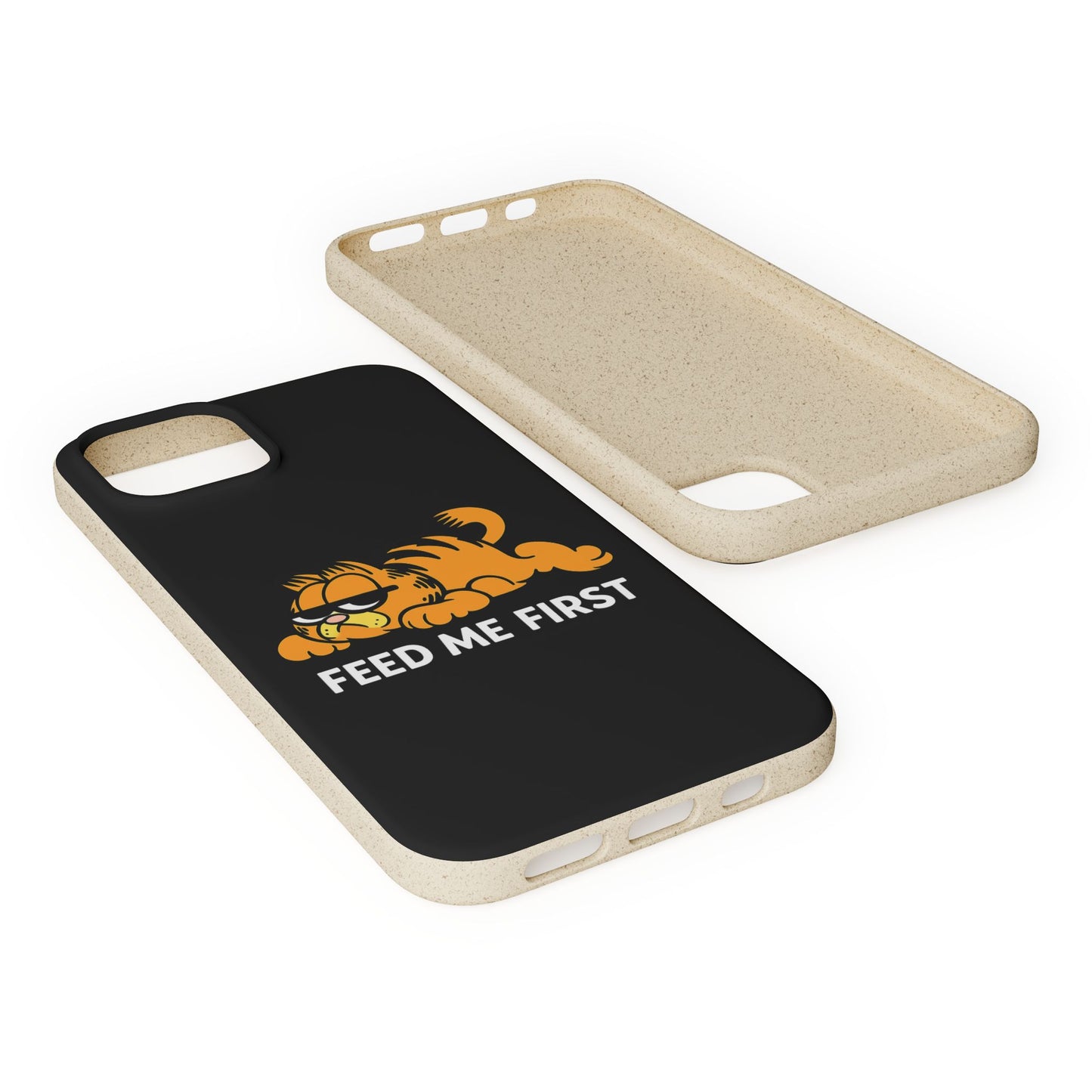 Biodegradable Phone Cases with 'Feed Me First' Design, Eco-Friendly Accessories, Cat Lovers Gift, Funny Phone Supply, Sustainable Case