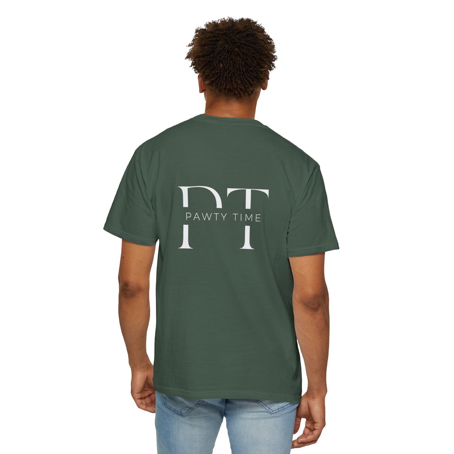 Pawty Time T-shirt for Men - Unisex Garment-Dyed Shirt from PurePaws
