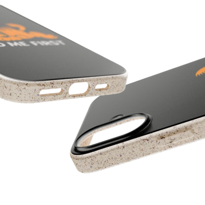 Biodegradable Phone Cases with 'Feed Me First' Design, Eco-Friendly Accessories, Cat Lovers Gift, Funny Phone Supply, Sustainable Case