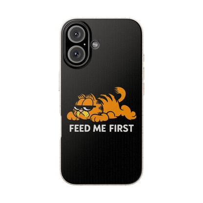 Biodegradable Phone Cases with 'Feed Me First' Design, Eco-Friendly Accessories, Cat Lovers Gift, Funny Phone Supply, Sustainable Case