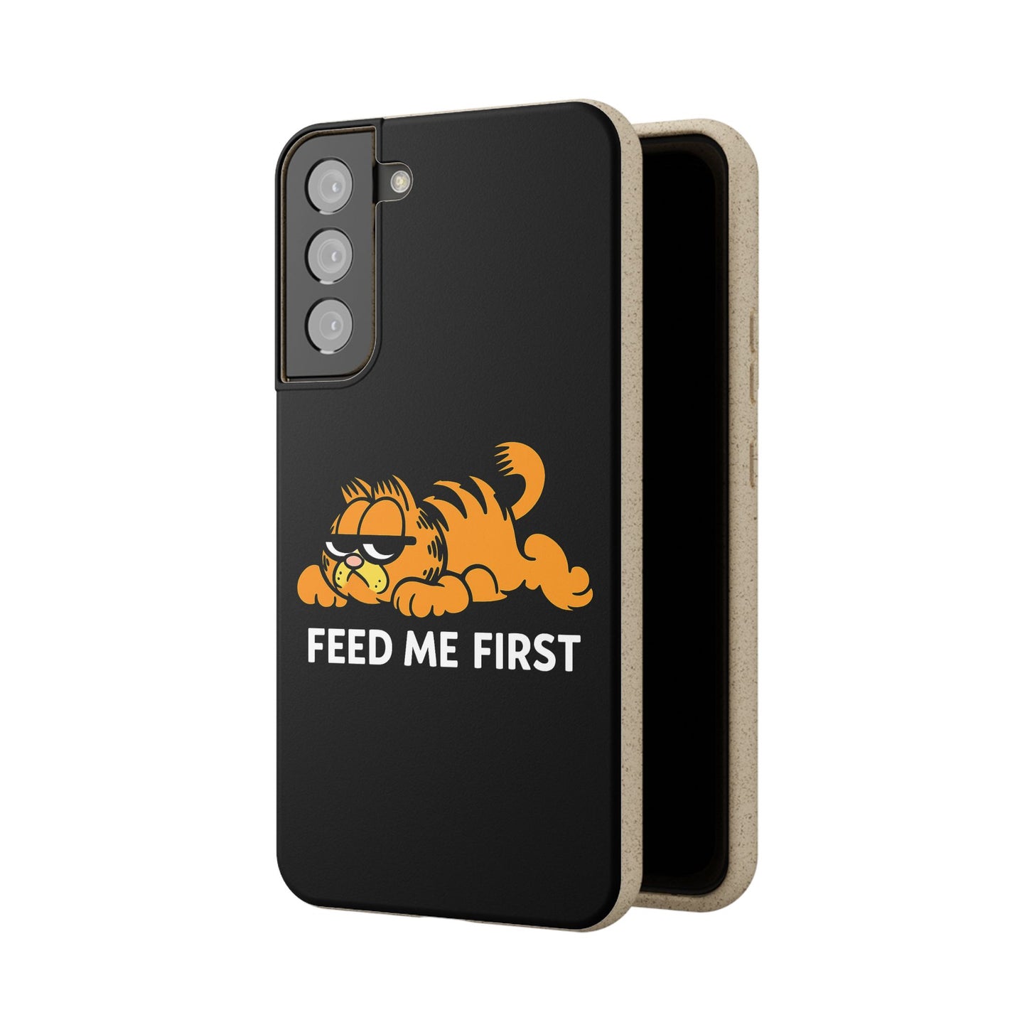 Biodegradable Phone Cases with 'Feed Me First' Design, Eco-Friendly Accessories, Cat Lovers Gift, Funny Phone Supply, Sustainable Case
