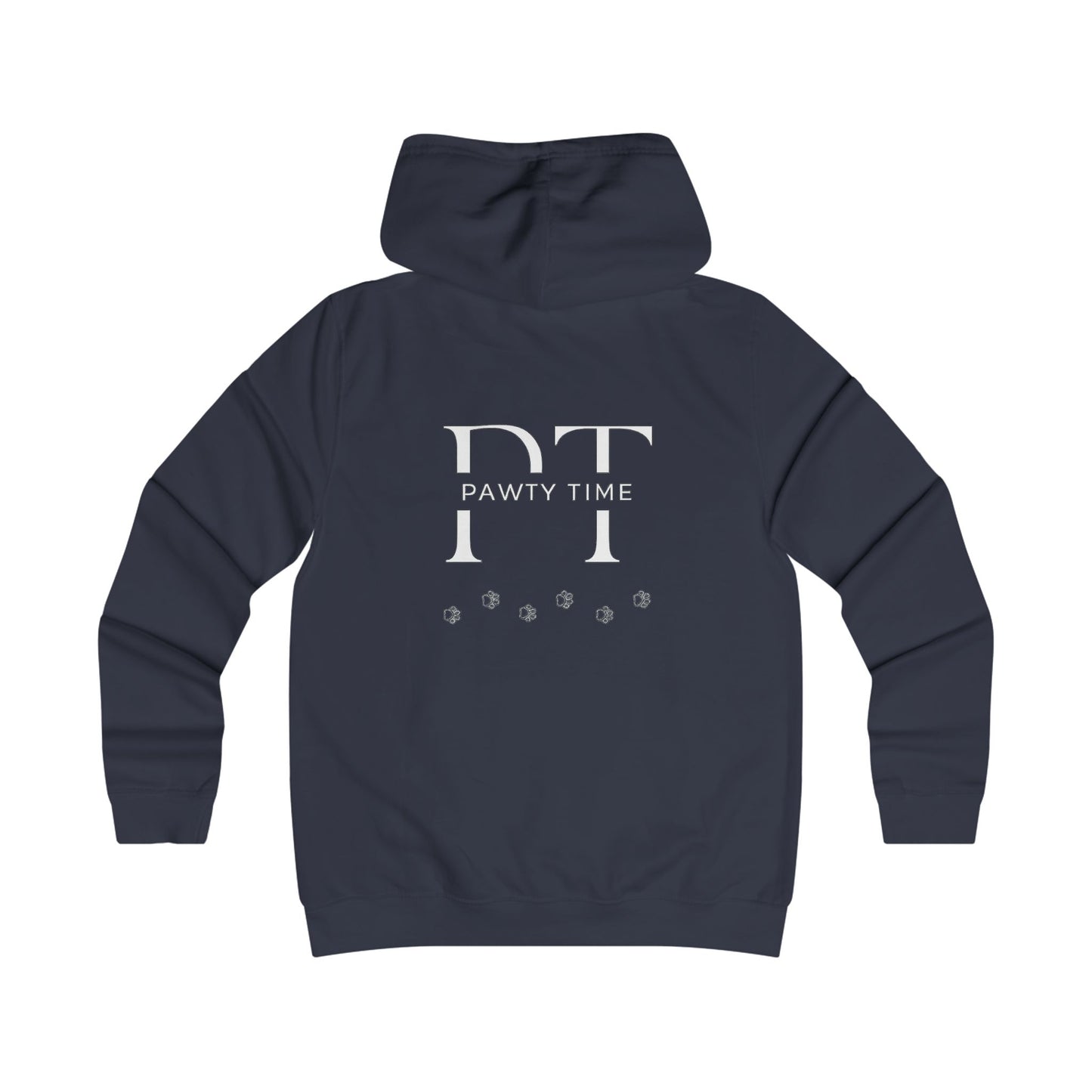 College Hoodie - Pawty Time Paw Print Design