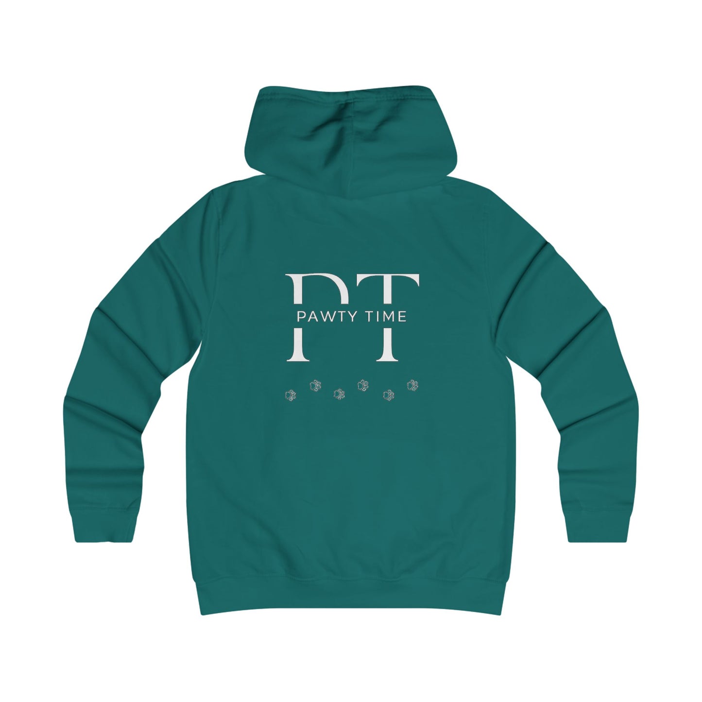 College Hoodie - Pawty Time Paw Print Design