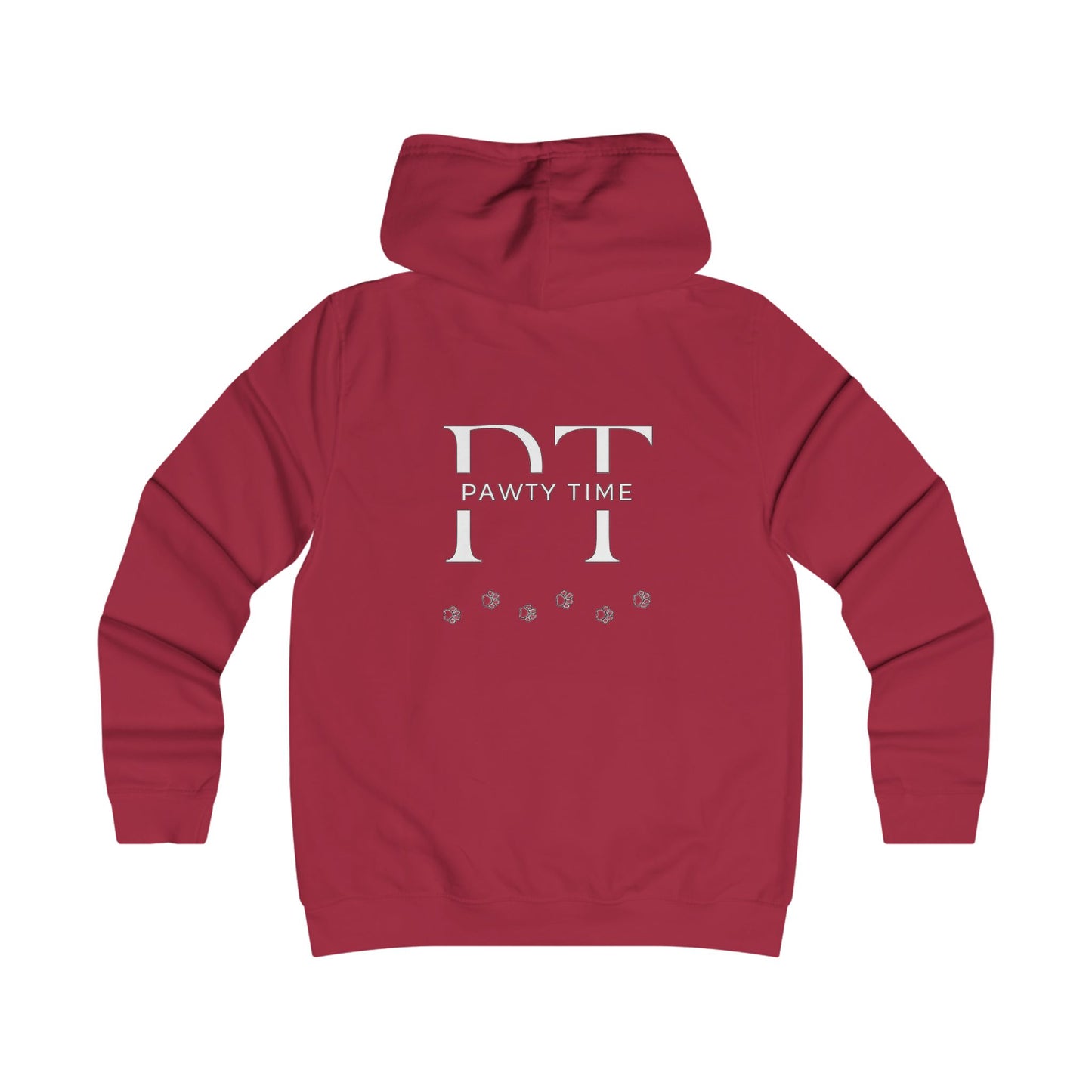 College Hoodie - Pawty Time Paw Print Design