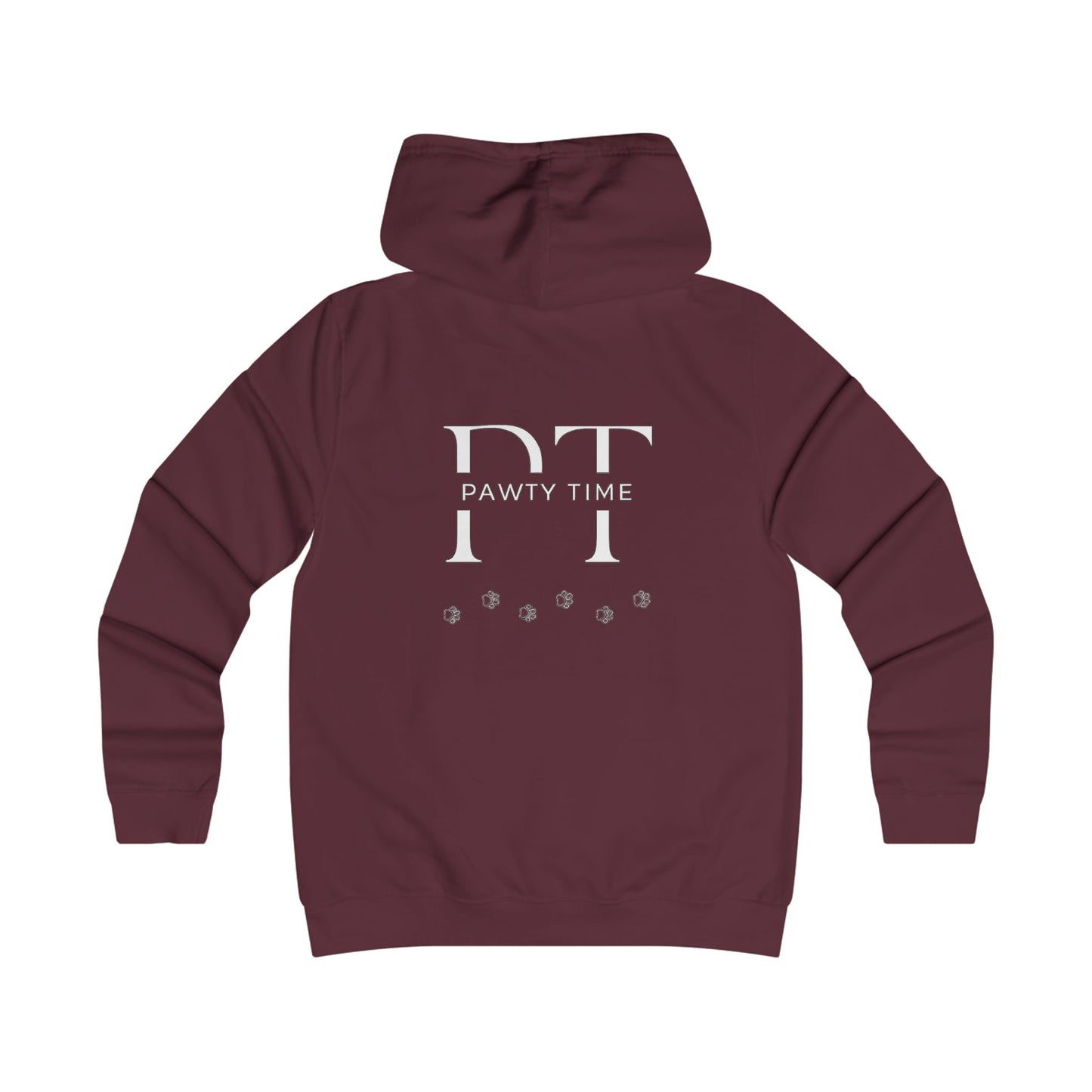 College Hoodie - Pawty Time Paw Print Design