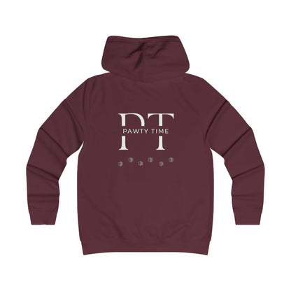 College Hoodie - Pawty Time Paw Print Design