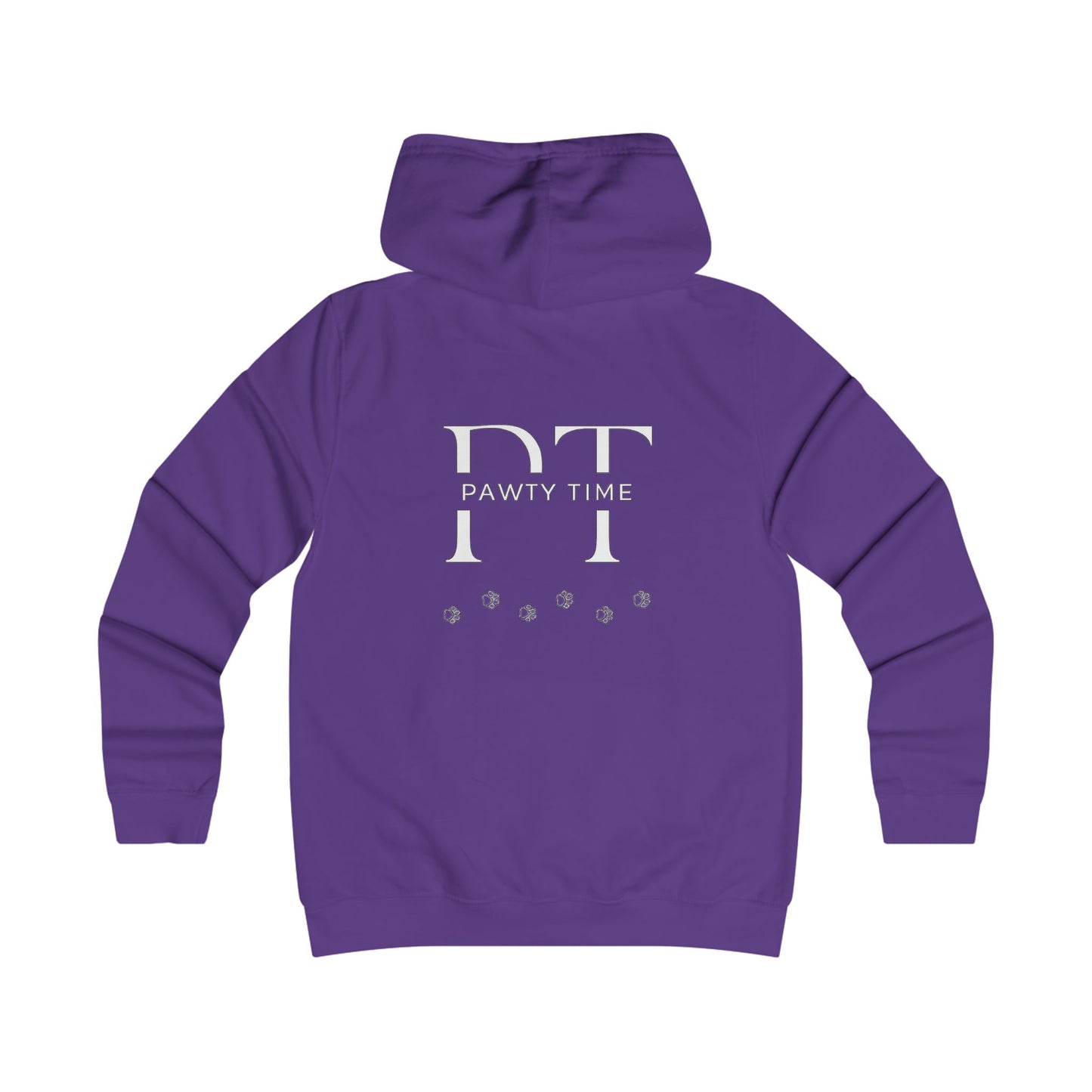 College Hoodie - Pawty Time Paw Print Design