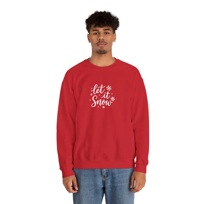 Christmas Crewneck Sweatshirt - Cute 'Let it Snow' Design by PurePaws