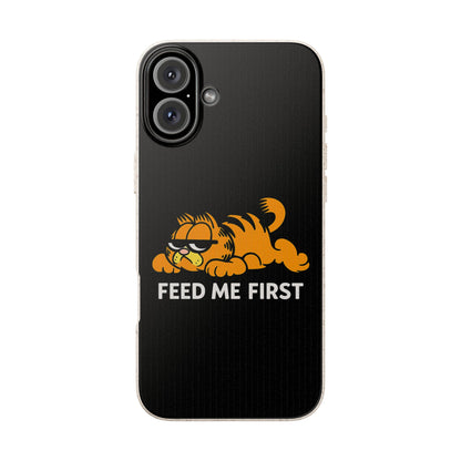 Biodegradable Phone Cases with 'Feed Me First' Design, Eco-Friendly Accessories, Cat Lovers Gift, Funny Phone Supply, Sustainable Case