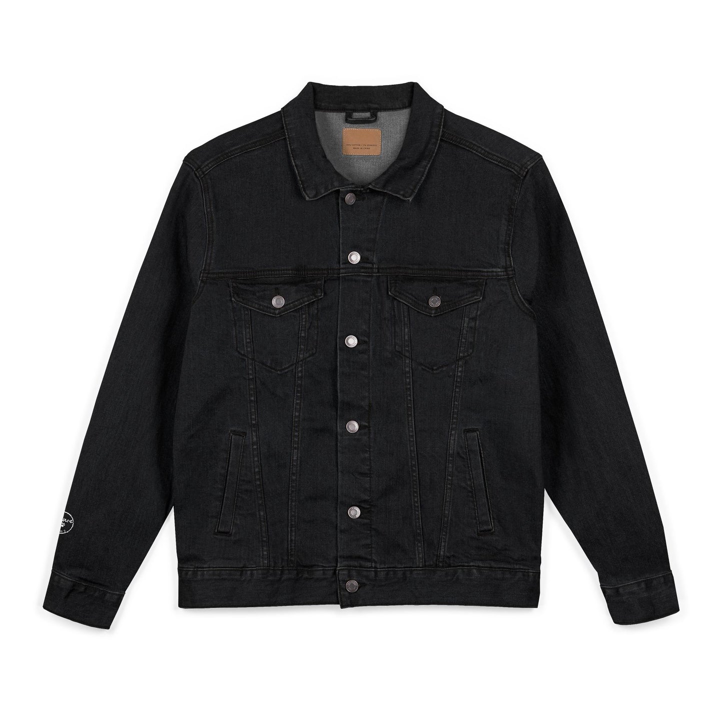 Embroidered Denim Jacket - Neutral Unisex Pawefct Day Design / Jeansjacke
