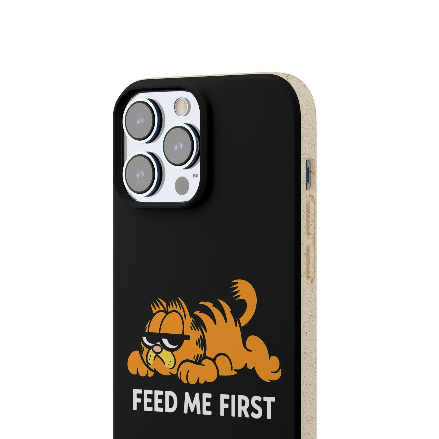 Biodegradable Phone Cases with 'Feed Me First' Design, Eco-Friendly Accessories, Cat Lovers Gift, Funny Phone Supply, Sustainable Case