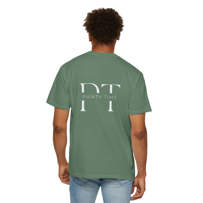 Pawty Time T-shirt for Men - Unisex Garment-Dyed Shirt from PurePaws
