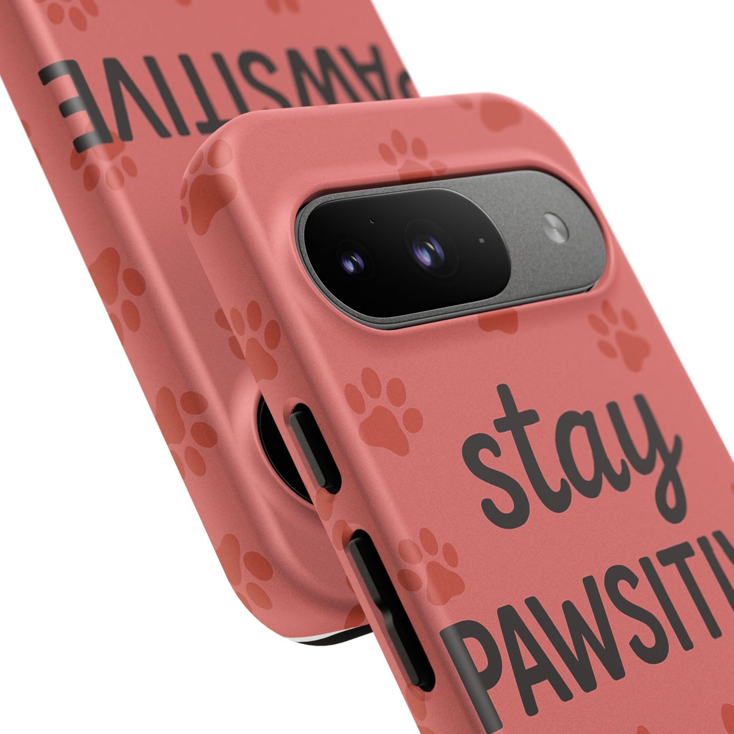 Paw Print Phone Case | Stay Pawsitive | Dog Lover Gift, Pet Owner Accessory, Cute Phone Cover for Dog Moms, Animal Lover Gift