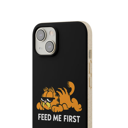 Biodegradable Phone Cases with 'Feed Me First' Design, Eco-Friendly Accessories, Cat Lovers Gift, Funny Phone Supply, Sustainable Case