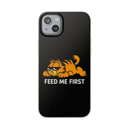 Biodegradable Phone Cases with 'Feed Me First' Design, Eco-Friendly Accessories, Cat Lovers Gift, Funny Phone Supply, Sustainable Case