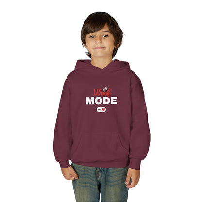 Kids Woof Mode Hoodie, Dog Lover Sweatshirt, Cute Pet Gift, Playful Pup Apparel, Comfy Kids Hoodie, Animal Lover Merch