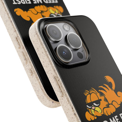 Biodegradable Phone Cases with 'Feed Me First' Design, Eco-Friendly Accessories, Cat Lovers Gift, Funny Phone Supply, Sustainable Case