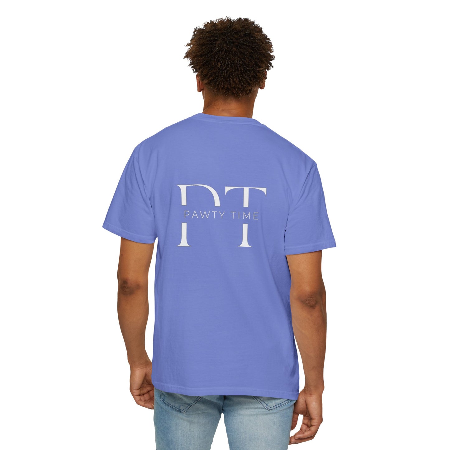 Pawty Time T-shirt for Men - Unisex Garment-Dyed Shirt from PurePaws
