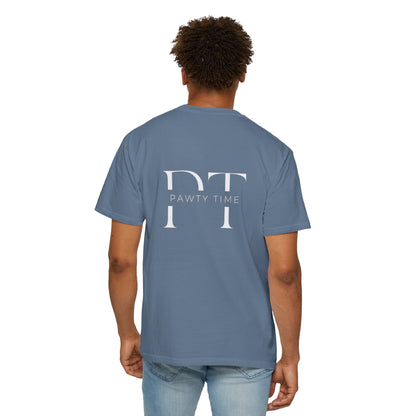Pawty Time T-shirt for Men - Unisex Garment-Dyed Shirt from PurePaws