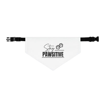 Stay Pawsitive Pet Bandana Collar | Cute Dog Accessory for Happy Pets, Dog Gifts, Pet Fashion, Fun Dogwear