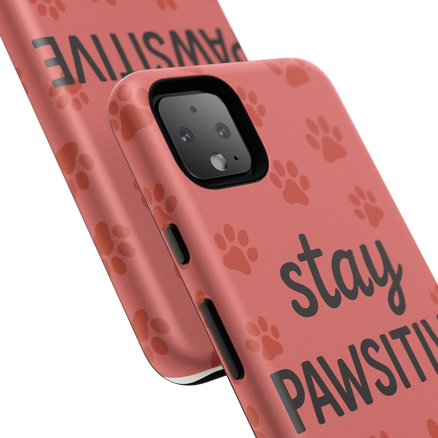 Paw Print Phone Case | Stay Pawsitive | Dog Lover Gift, Pet Owner Accessory, Cute Phone Cover for Dog Moms, Animal Lover Gift