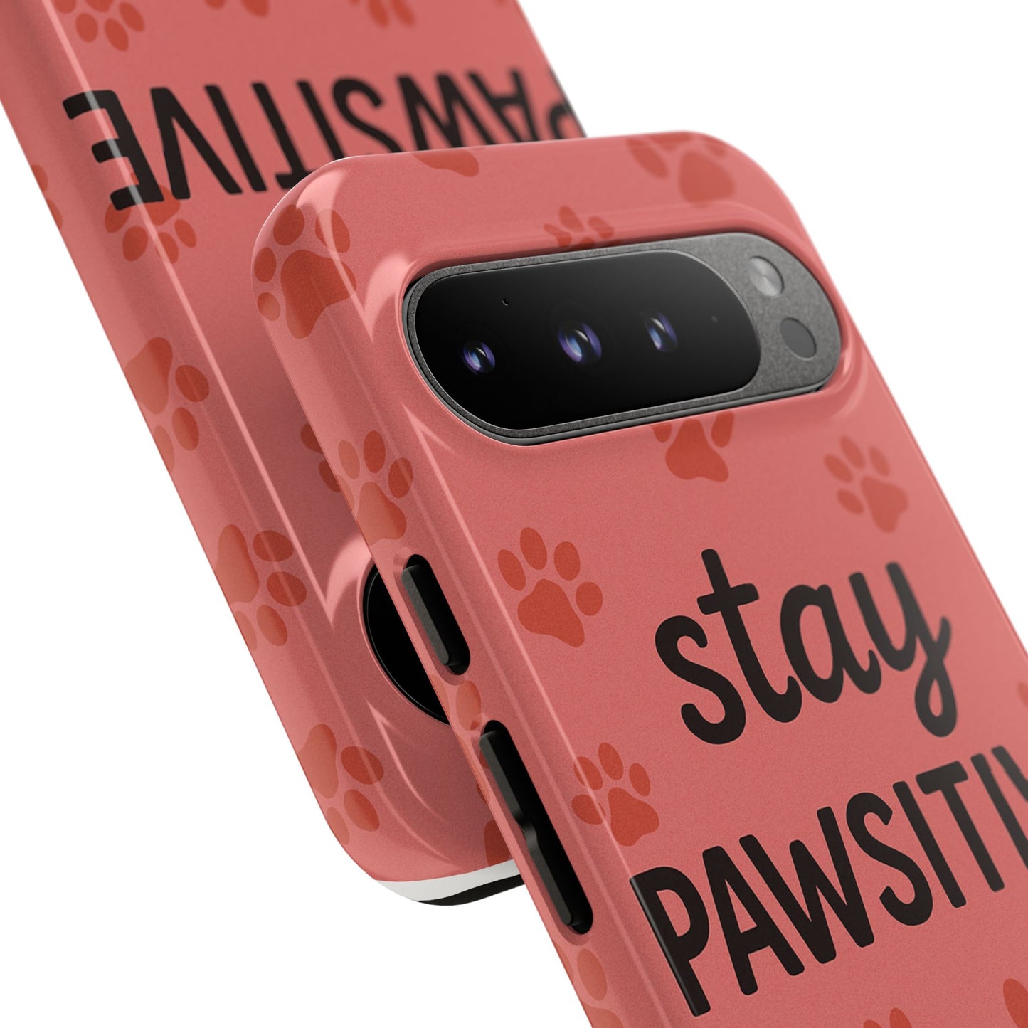Paw Print Phone Case | Stay Pawsitive | Dog Lover Gift, Pet Owner Accessory, Cute Phone Cover for Dog Moms, Animal Lover Gift