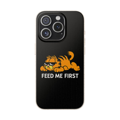 Biodegradable Phone Cases with 'Feed Me First' Design, Eco-Friendly Accessories, Cat Lovers Gift, Funny Phone Supply, Sustainable Case