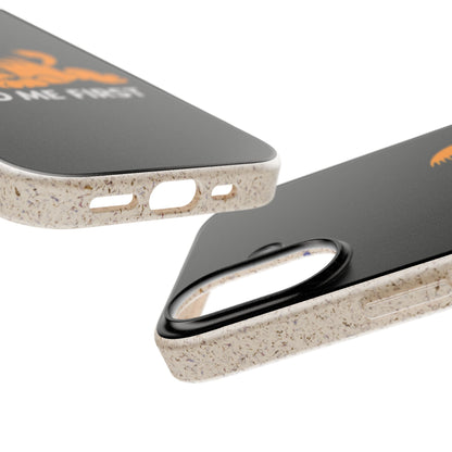 Biodegradable Phone Cases with 'Feed Me First' Design, Eco-Friendly Accessories, Cat Lovers Gift, Funny Phone Supply, Sustainable Case