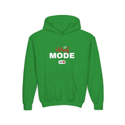 Kids Woof Mode Hoodie, Dog Lover Sweatshirt, Cute Pet Gift, Playful Pup Apparel, Comfy Kids Hoodie, Animal Lover Merch