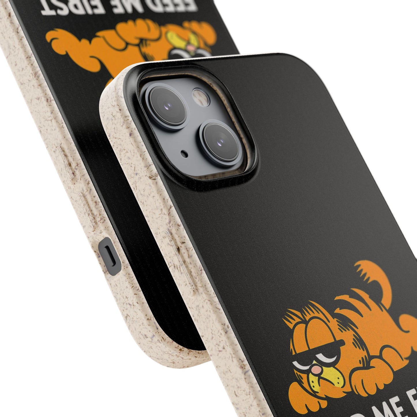 Biodegradable Phone Cases with 'Feed Me First' Design, Eco-Friendly Accessories, Cat Lovers Gift, Funny Phone Supply, Sustainable Case